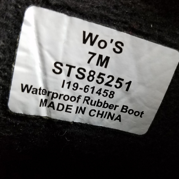 Sperry Duck Rain Boots Women's 7M Black Syren Gulf Quilted Waterproof STS85251 - Picture 12 of 12